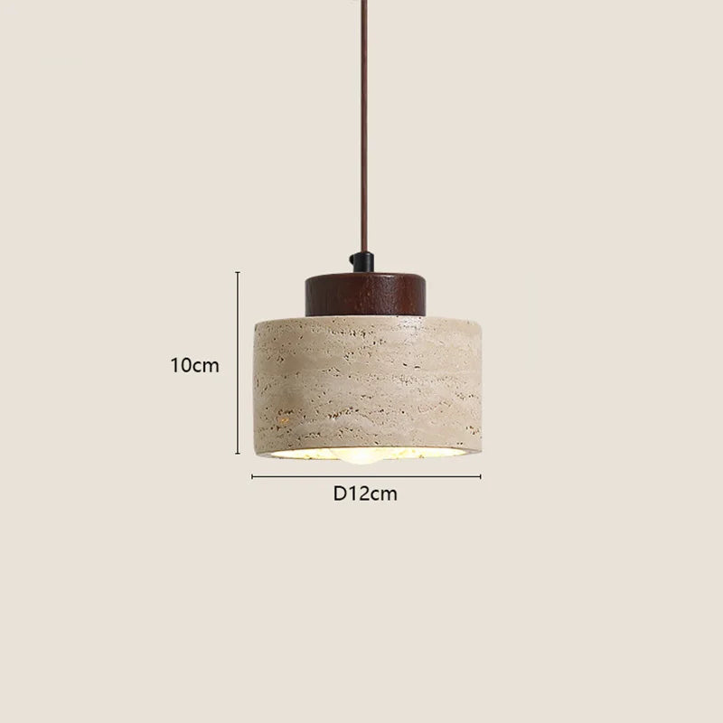 Stone Cylinder Pendant Lamp