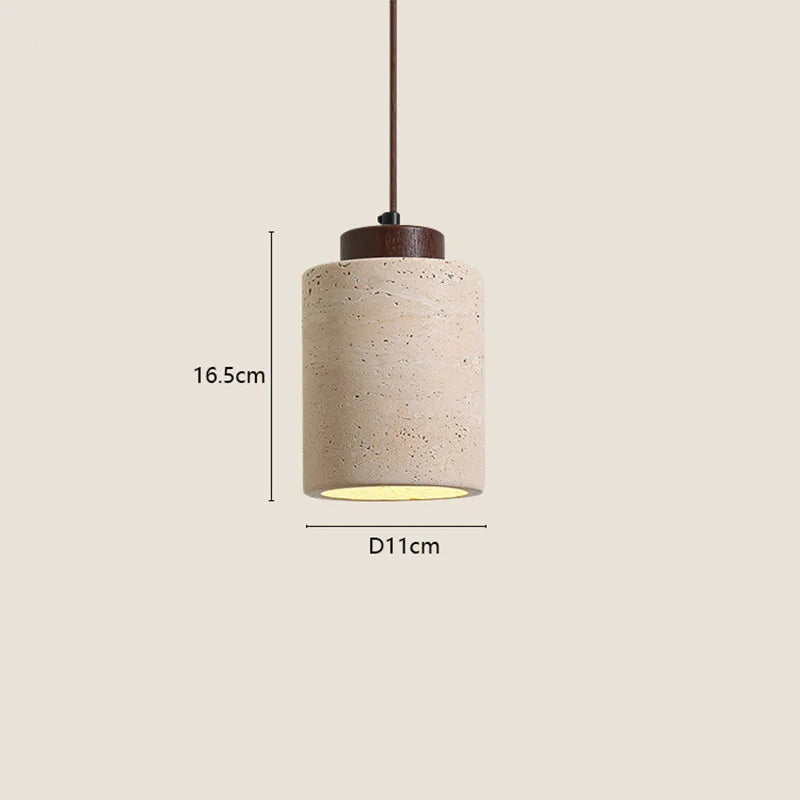 Stone Cylinder Pendant Lamp
