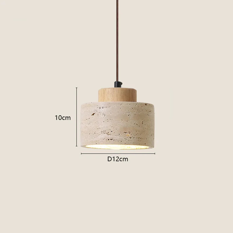 Stone Cylinder Pendant Lamp
