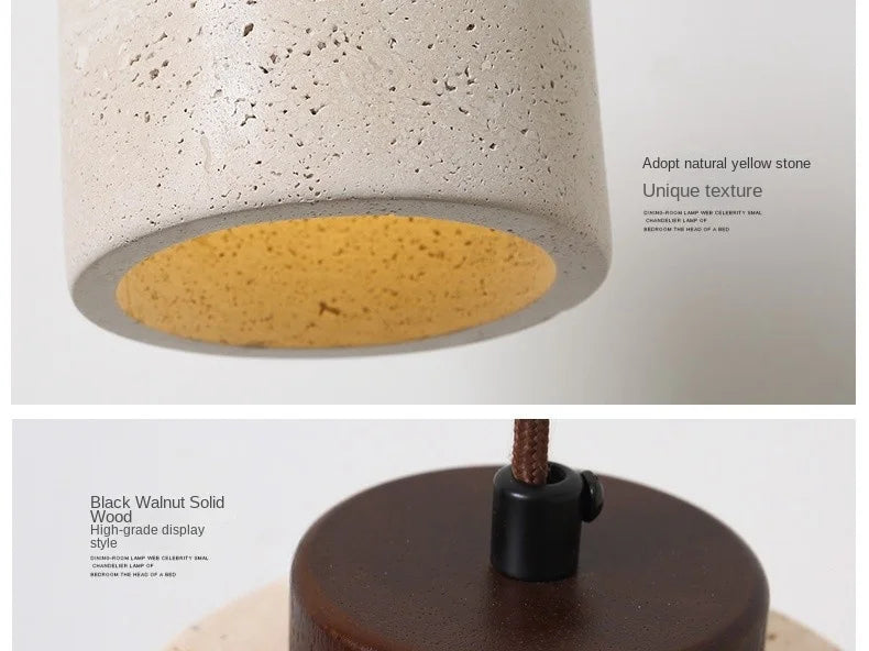 Stone Cylinder Pendant Lamp