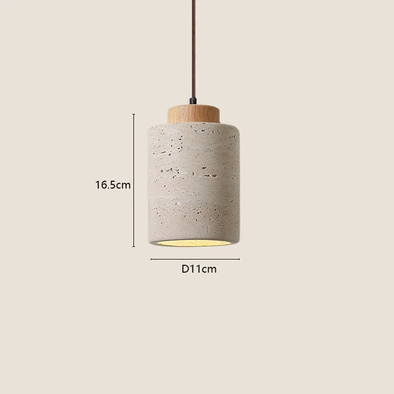 Stone Cylinder Pendant Lamp