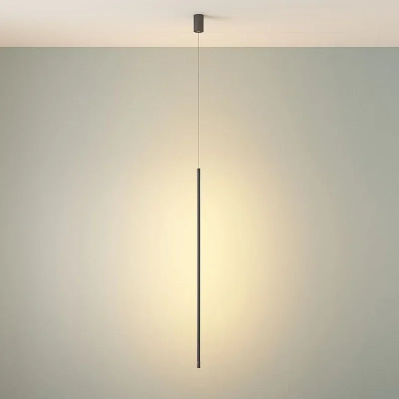Timeless minimalist silhouette diffusing a gentle warm glow against a serene sage backdrop,the Streamline Shine Suspension Light bringing understated elegance to Australian interiors,byDomus Collective curated collection.